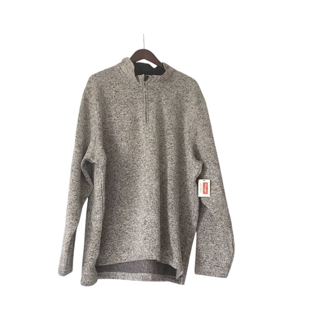 NWT Men’s Wrangler XXL Quarter Zip Grey Black Never Worn